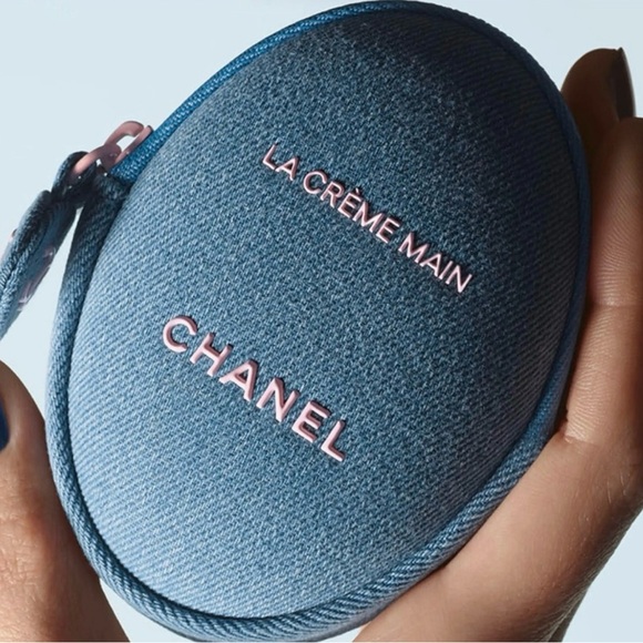 CHANEL Handbags - CHANEL Hand Cream with Blue Denim Pouch